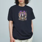 ecoartiqueの機械式頭蓋骨グラフィックtシャツ オーガニックコットンTシャツ