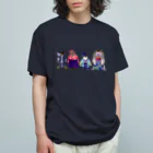 ヤママユ(ヤママユ・ペンギイナ)のいずれ菖蒲か杜若₋Aptenodytes Kimono Penguins- Organic Cotton T-Shirt