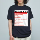 PALA's SHOP　cool、シュール、古風、和風、のDECLASSーⅡ オーガニックコットンTシャツ