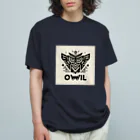 kotpopのOwl and knowledge Organic Cotton T-Shirt