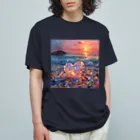 Mellow-Skyの美しすぎるハートシーグラス Organic Cotton T-Shirt