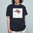 CARPE DIEMのファッ×ンラット 白枠 オーガニックコットンTシャツ