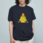 めろんぽっぷのお店だよのこたつカメのこたろー　緑 オーガニックコットンTシャツ