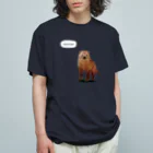 ぎんぺーのしっぽの泳ぎたいヤブイヌ オーガニックコットンTシャツ