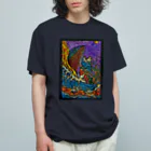 MUYU /  Animal ArtistのWhale Bound For The Moon オーガニックコットンTシャツ