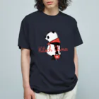 キッチュの赤スカーフパンダ オーガニックコットンTシャツ