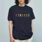 ドニワ部の角偶ズ-カラフル-メガネ オーガニックコットンTシャツ