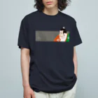 陽気絵屋(Yo-U-Ki-e, ya)-POP浮世絵のYo-U-Ki-e「市川鰕蔵」横型Tシャツ【浮世絵】 Organic Cotton T-Shirt