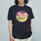もしもしこちら文鳥の文鳥と空飛ぶ小松菜 Organic Cotton T-Shirt