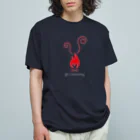 go campingの焚き火（red） オーガニックコットンTシャツ