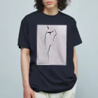 CAUCのabstract inked memory Organic Cotton T-Shirt