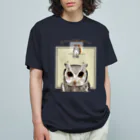 鵄　〜フクロウまみれ〜のもふっとアフリカオオコノハズク Organic Cotton T-Shirt