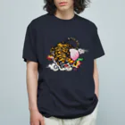 PetWORKs SUZURI Shopの虎と桃 オーガニックコットンTシャツ