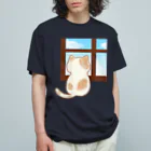 ウチのMEIGENやさんの猫 〜窓辺のひととき〜 オーガニックコットンTシャツ