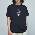 Andiamoの毛深サボテン（白） Organic Cotton T-Shirt