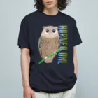 LalaHangeulのHORNED OWL (ミミズク) Organic Cotton T-Shirt