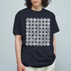 くいなの母のくにがまえ格子(White) オーガニックコットンTシャツ