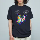 meiroのカラフルなペンギン_白文字ver Organic Cotton T-Shirt