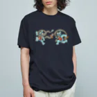 有明ガタァ商会の風魚雷魚図 オーガニックコットンTシャツ