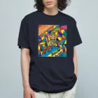 マツキー画ショツプ  good dayのマッキーアート（招き猫）日本一 オーガニックコットンTシャツ