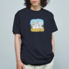 Beautiful Earthの海ゴミに悩むアザラシ3兄弟 Organic Cotton T-Shirt