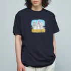 Beautiful Earthの海ゴミに悩むアザラシ3兄弟 オーガニックコットンTシャツ