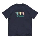 ari designのカラフルアイスクリーム オーガニックコットンTシャツ