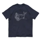 サトウノリコ*の浴室でタブレットを使う人魚【しろ】 Organic Cotton T-Shirt