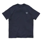 Andiamoのシンプルおひげ。（両面/白） オーガニックコットンTシャツ