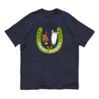 SHOP HAPPY HORSES（馬グッズ）のハッピーホース（蹄鉄カラフル） オーガニックコットンTシャツ