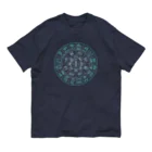  Pastel Design Art 天使のお部屋の龍体文字（ブルー） オーガニックコットンTシャツ