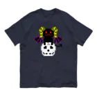 ナチュラルサトシのめへの悪魔と髑髏 オーガニックコットンTシャツ