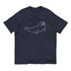 neconos Goodsのあざらしのひと（白） オーガニックコットンTシャツ