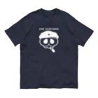 QUQU_WORKSのチェ・ゲバラスカル ホワイト Organic Cotton T-Shirt