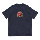 ハルノコのchristmas rose オーガニックコットンTシャツ