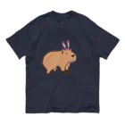 ふがし@カピバラグッツ販売中！のカピバラ、うさぎになる。 オーガニックコットンTシャツ