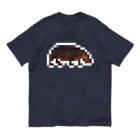 PITTEN PRODUCTSのPIXEL_ANIMAL_08(HIPPO) オーガニックコットンTシャツ