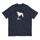 bow and arrow のボルゾイ オーガニックコットンTシャツ