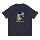 犬と両思いのTeleworking Dog Organic Cotton T-Shirt