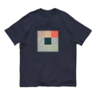 3×3 のドット絵の印象、日の出 - 3×3 のドット絵 オーガニックコットンTシャツ