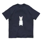 ゆいたっく／犬イラストのミニチュアブルテリア オーガニックコットンTシャツ