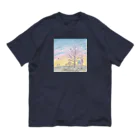 マキバドリのハクモクレンとロバたち オーガニックコットンTシャツ