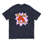 mogurabitoのタコVSカニ　ウィンナー オーガニックコットンTシャツ