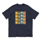 Quatre Illustrationのキャトル切手_お野菜ファッションB 4×4 Organic Cotton T-Shirt