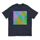 水草のサイケデリックな満月 Organic Cotton T-Shirt