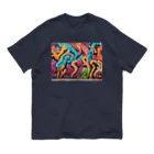 テフラんずのサイケデリックアート オーガニックコットンTシャツ