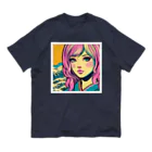 Sunlit Horizonの令和・浮世絵ギャル Organic Cotton T-Shirt