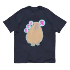 LalaHangeulの鬼天竺鼠(カピバラ) オーガニックコットンTシャツ