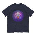 💖宇宙整体♪🌈♪こころからだチャンネル♪💖の宇宙曼荼羅cakraバランスレインボー オーガニックコットンTシャツ