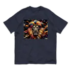 PALA's SHOP　cool、シュール、古風、和風、のLION　face２ Organic Cotton T-Shirt